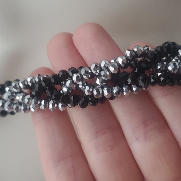 Flashy spiral‎ beaded twist necklace N3017 - Picture 3 of 4